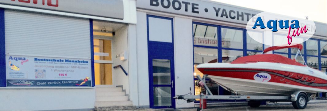 Aqua fun Bootsschule Mannheim Schulungsboot für Sportbootführerscheine